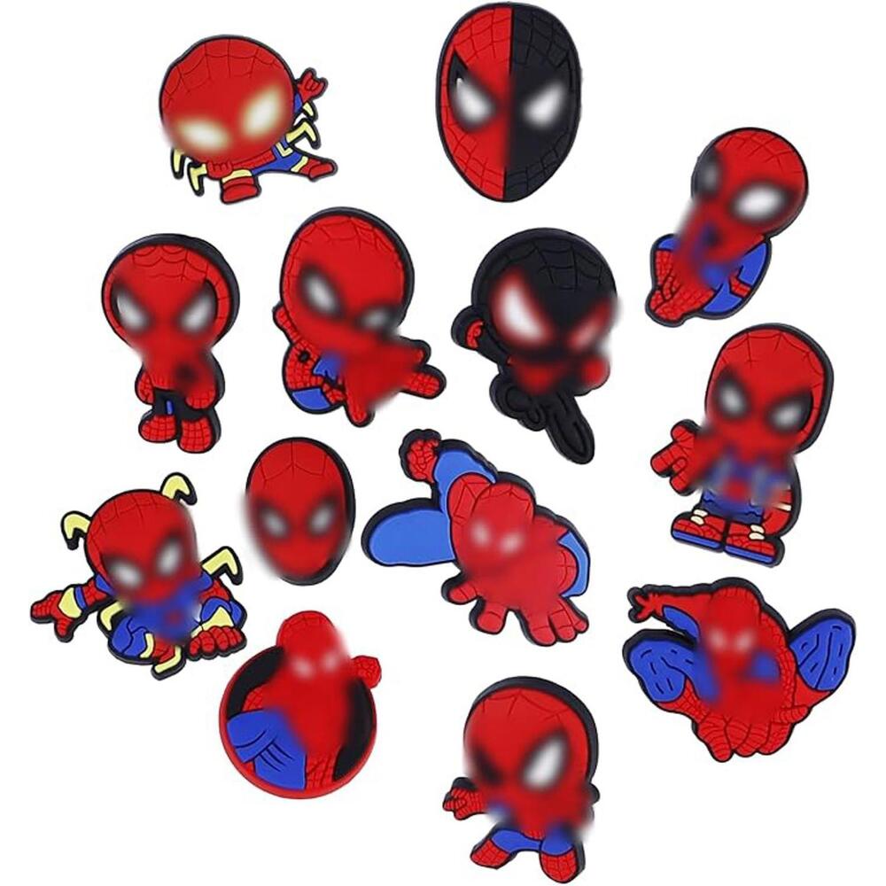 Spiderman‎ Shoe Charms for Slides, Sandals, and Shoes - 13 in total